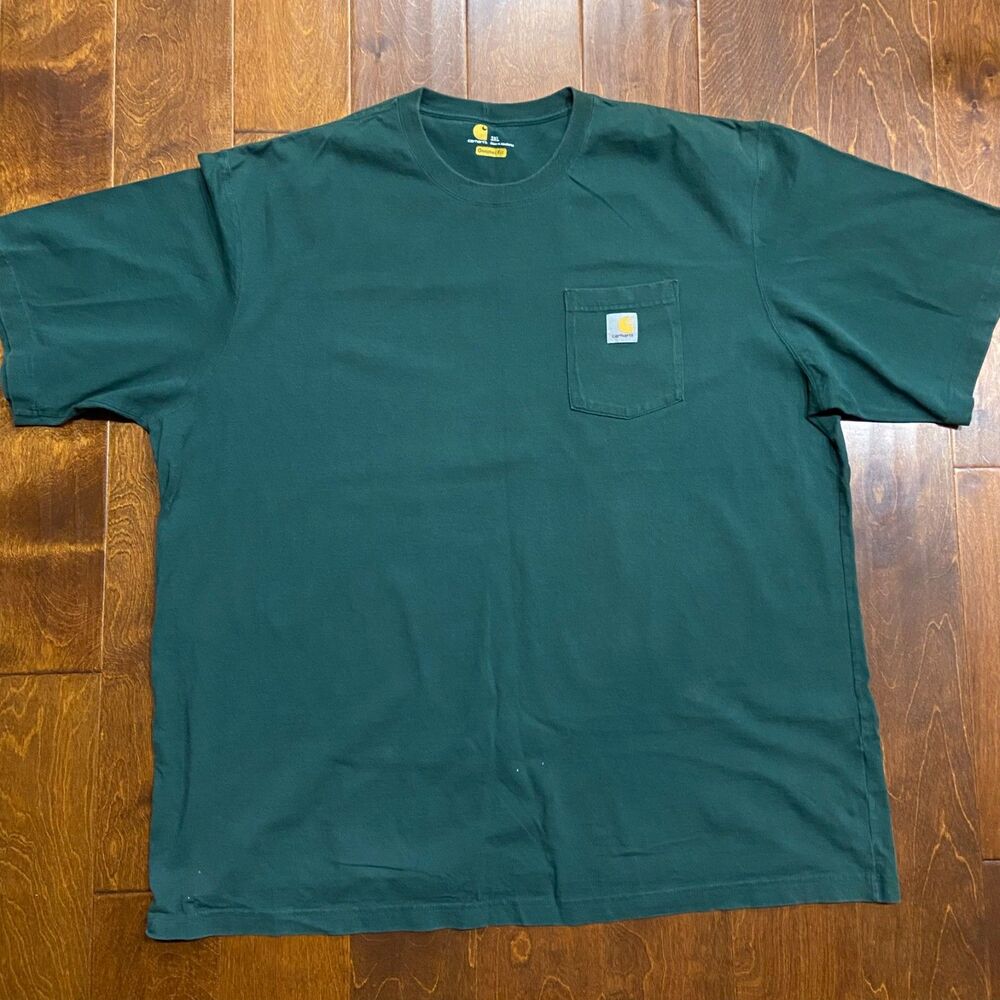 Carhartt Loose Fit Pocket Tee Bundle (2) Hunter Green Blue Big & Tall Men's 3XL - Picture 2 of 9